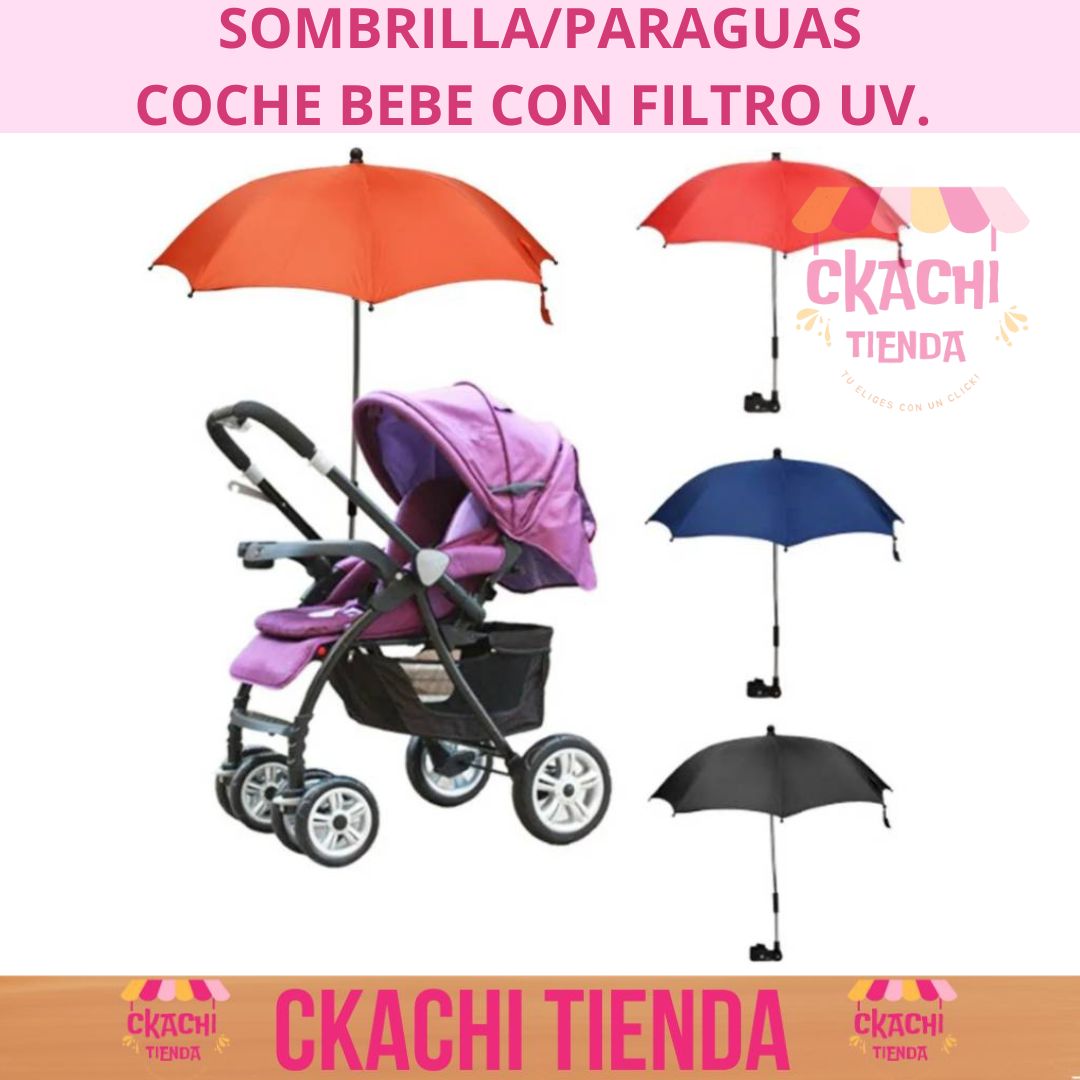 Sombrilla o Paragua para Coche Bebe con Filtro Uv 🌂