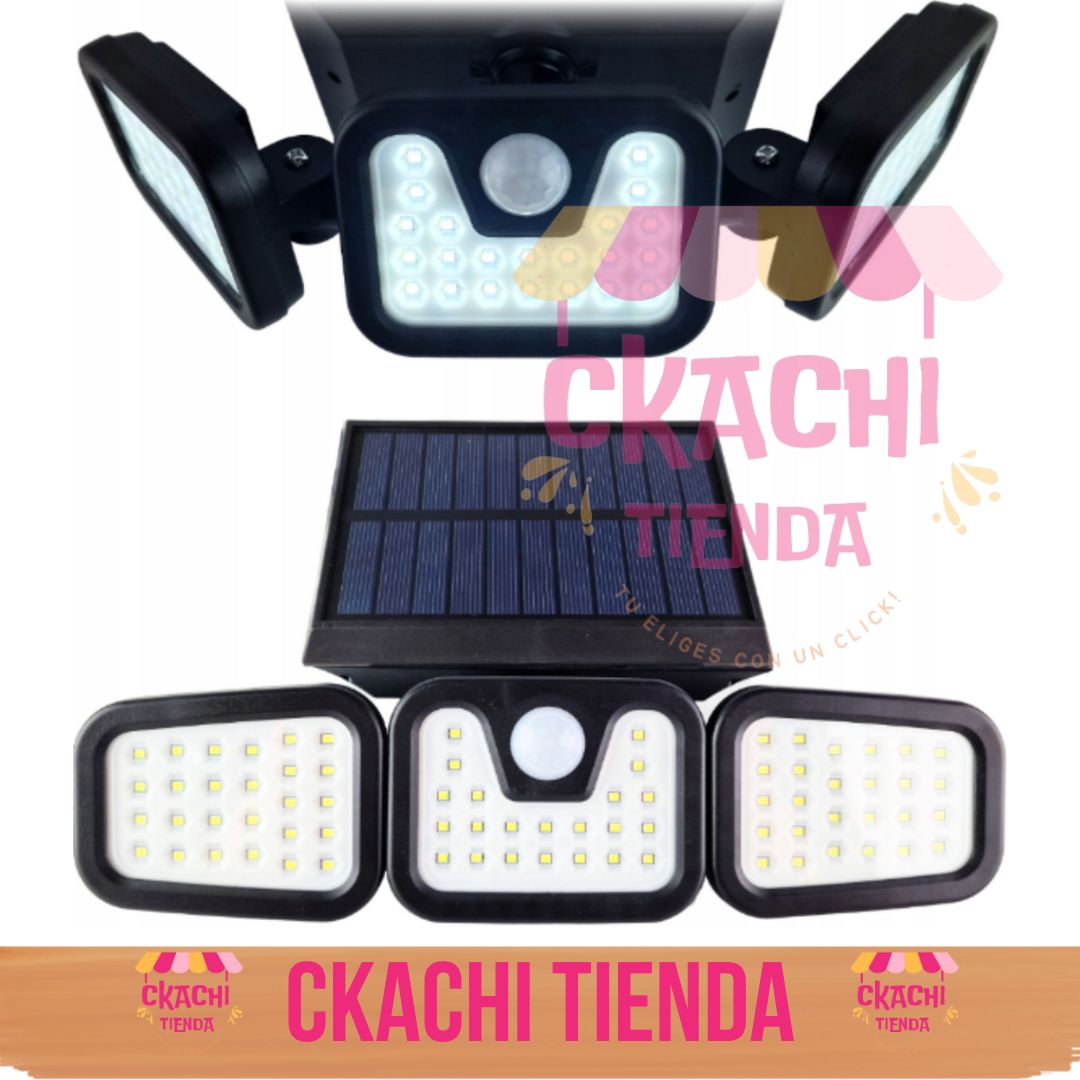 Triple Lampara Ancha LED Solar ☀️