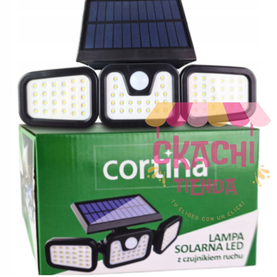 Triple Lampara Ancha LED Solar ☀️