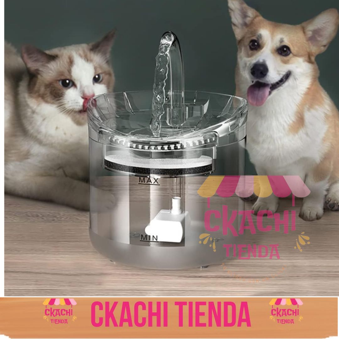 Fuente de Agua Transparente 🐈💧🐕 1.6 L