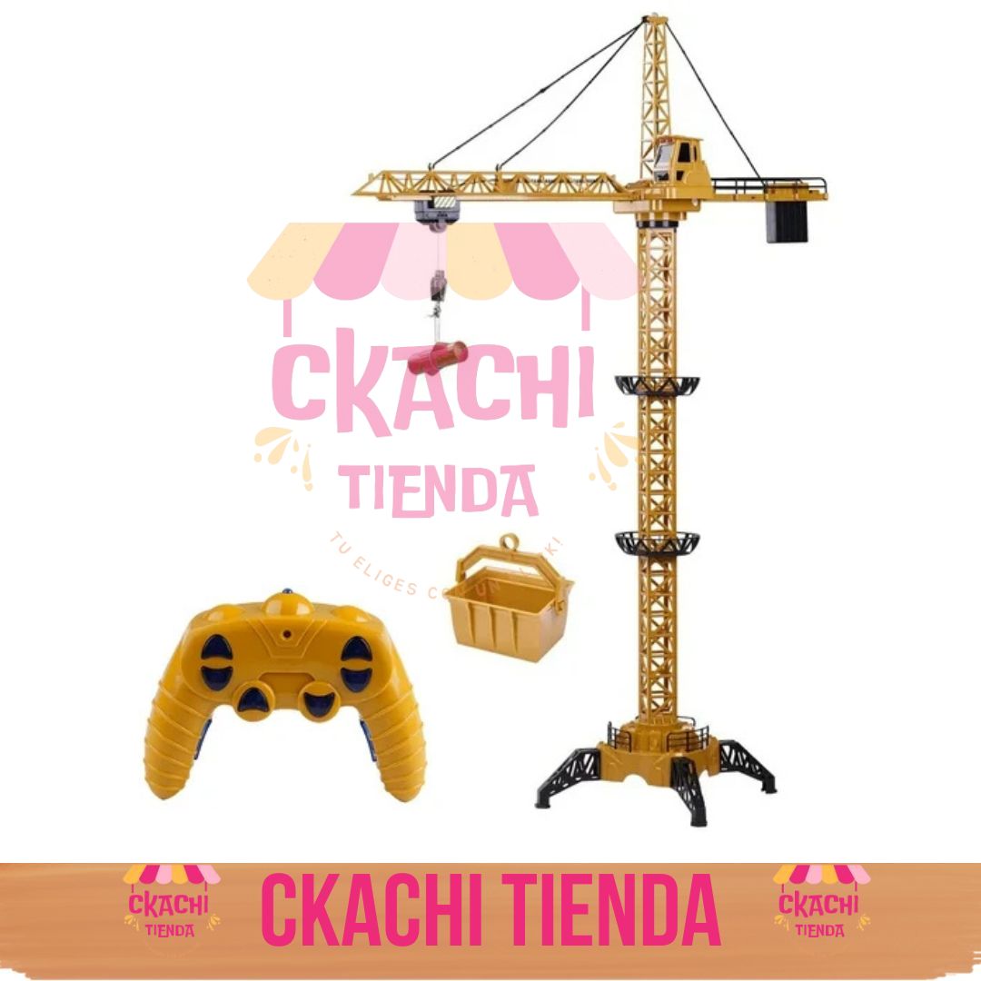 Grúa de Construcción de Juguete 🏗️👷🏽‍♀️👷🏽‍♂️128cm