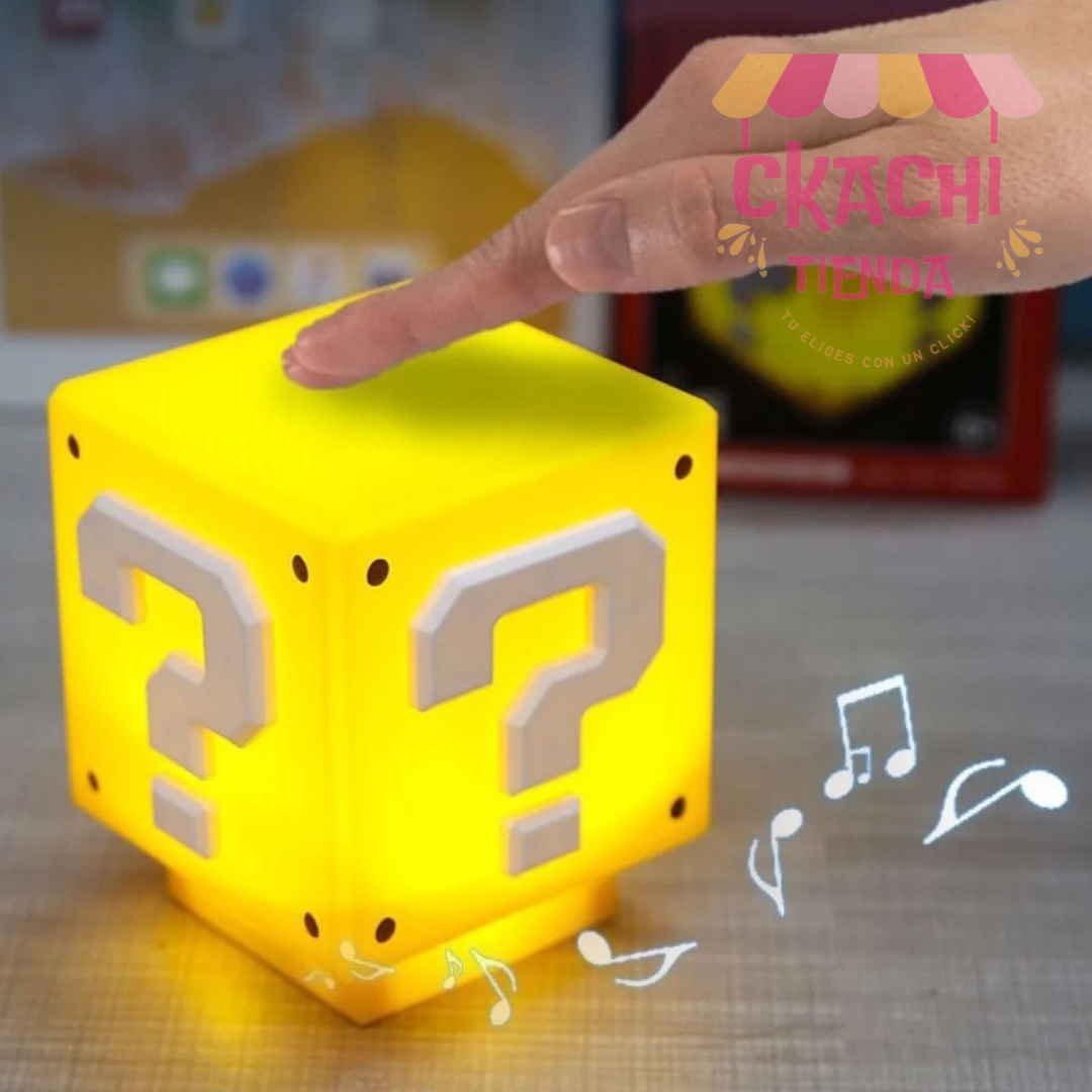 Lámpara Led Mario Bros Nintendo Cubo 🍄 🟨 ✨