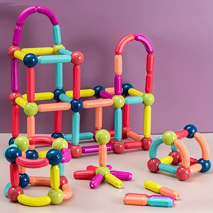 Juego de 46 Pcs Bloques Magnéticos 🏗️🧲