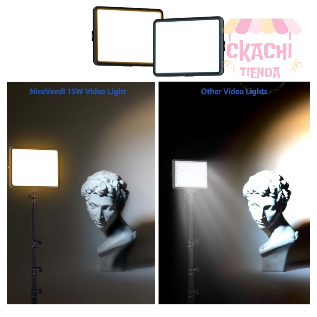 Cuadrado de Luz LED 48 cm Trípode 2.1 M 🔦