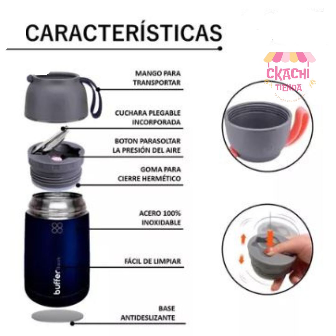 Termo Comida Y Liquido Buffer 630ML 🌡️♨️